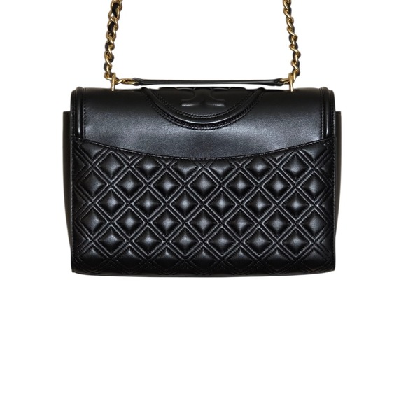 Tory Burch Black Leather Fleming Convertible Bag $598 - Picture 2 of 13